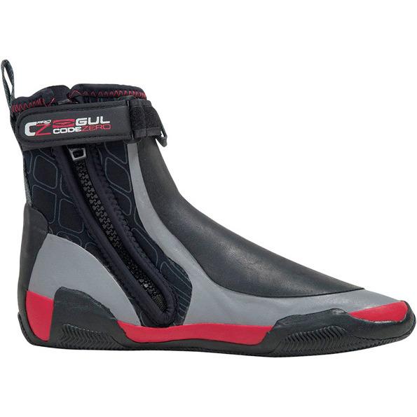 2019 Gul Cz Windward Pro Bota De Neoprene De Dedo Do Pé Redondo De 5mm Zíper Preto / Cinza Bo1279 A8