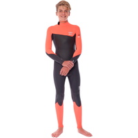 Junior Foil 4/3mm Back Zip Wetsuit in Red U44B03