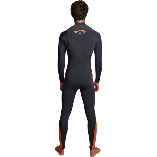 Furnace Masculina Billabong 2020 Absolute 5/4 5/4mm Chest Zip Macacão Areia Preta Q45m09