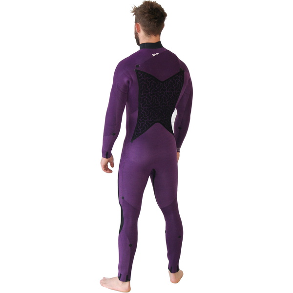 Furnace Masculina Billabong 2020 Absolute 5/4 5/4mm Chest Zip Macacão Areia Preta Q45m09