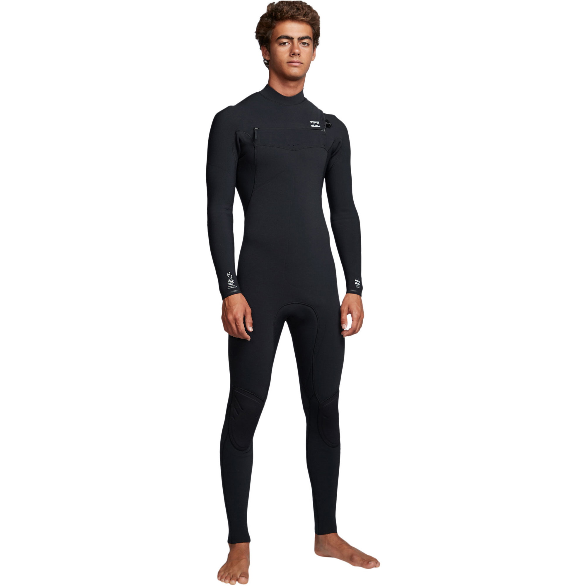 2019 Billabong Furnace Masculino Comp 4/3mm Chest Zip Wetsuit Preto Q44m03