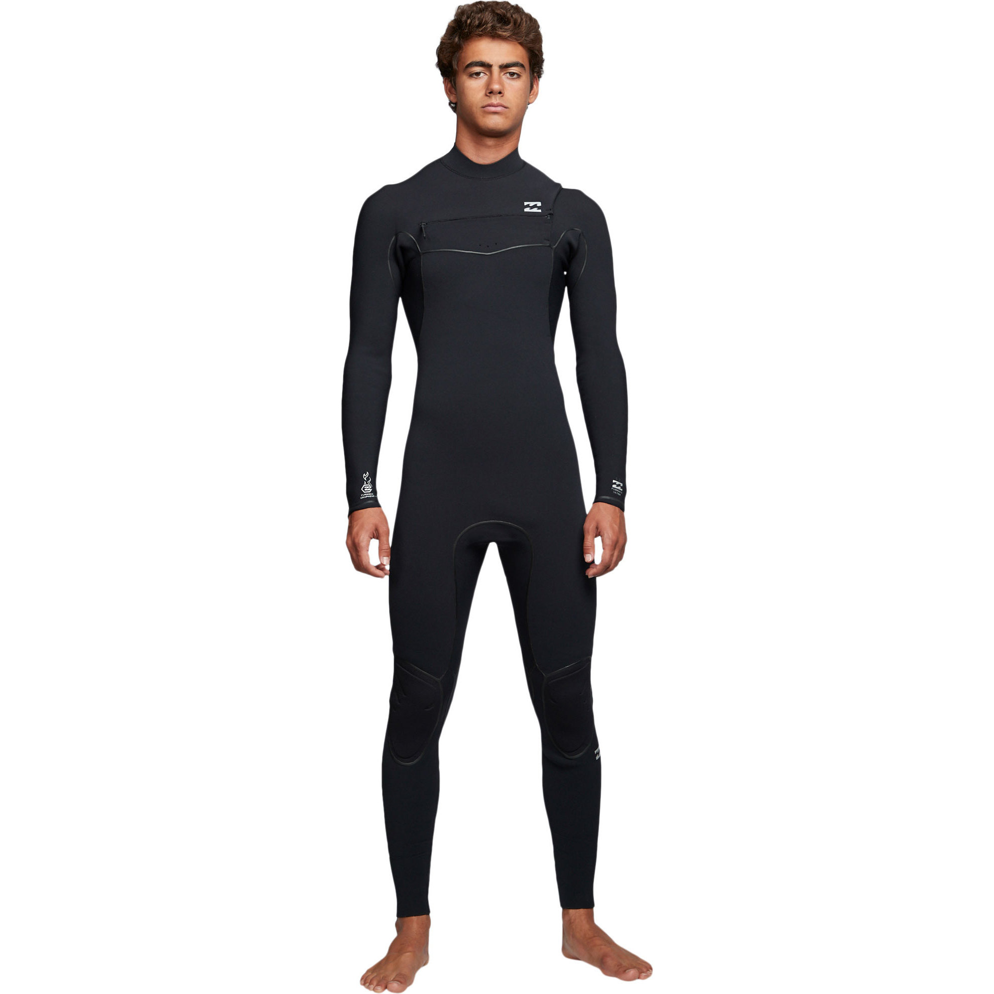 2019 Billabong Furnace Dos Homens Ultra 4/3mm Chest Zip Wetsuit Preto Q44m02