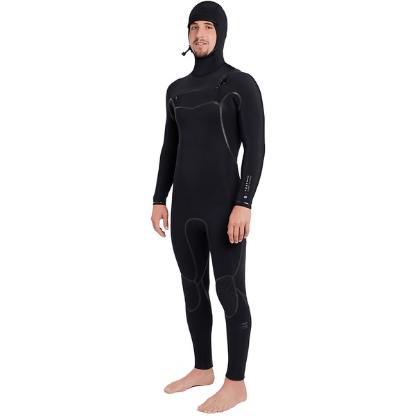Billabong Furnace Carbono Ultra Hooded 6/5mm Chest Zip Wetsuit Preto L46m01