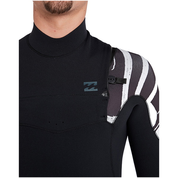 Furnace Carbono Billabong Comp 5/4mm Chest Zip Wetsuit Preto Impressão L45m03