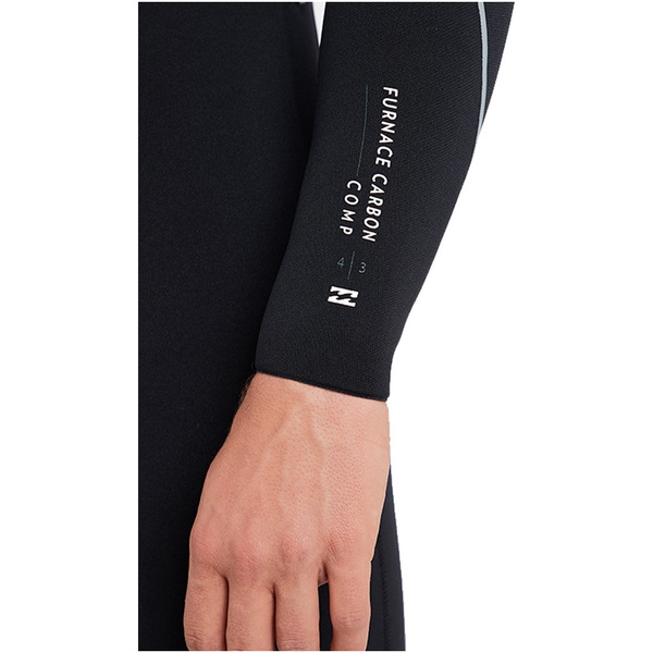 Furnace Carbono Billabong Comp 5/4mm Chest Zip Wetsuit Preto Impressão L45m03