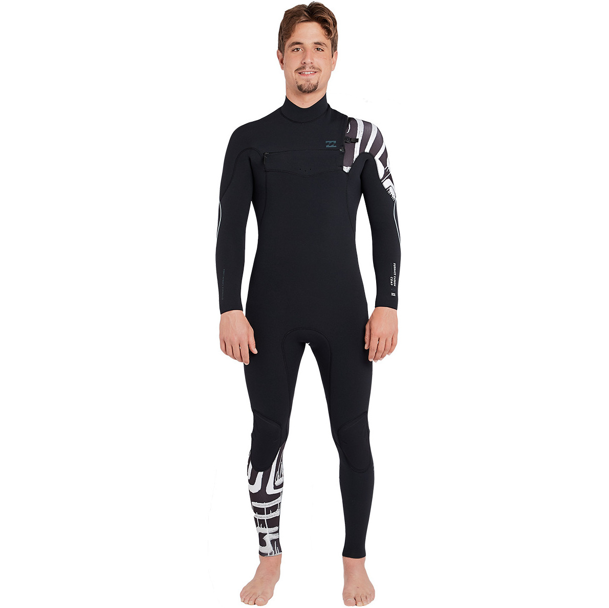 Furnace Carbono Billabong Comp 5/4mm Chest Zip Wetsuit Preto Impressão L45m03