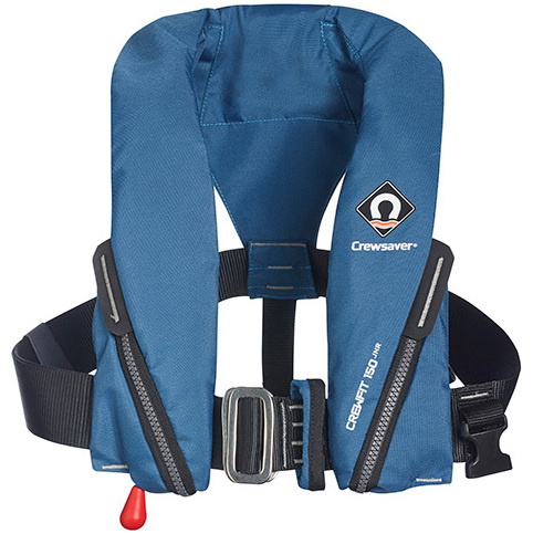 2026 Crewsaver Junior Crewfit 150N Colete Salva-vidas Auto Com Arnês 9705BA - Blue