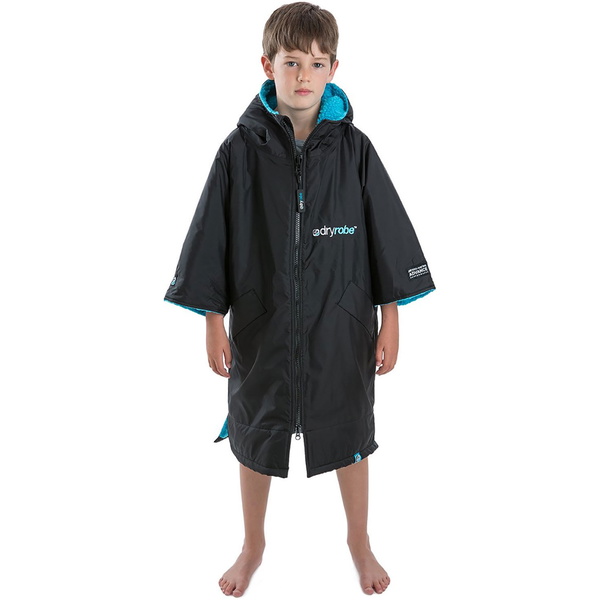 2023 Dryrobe Advance Manga Curta Mudança Robe DR100 - Black / Azul