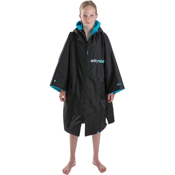 2023 Dryrobe Advance Manga Curta Mudança Robe DR100 - Black / Azul
