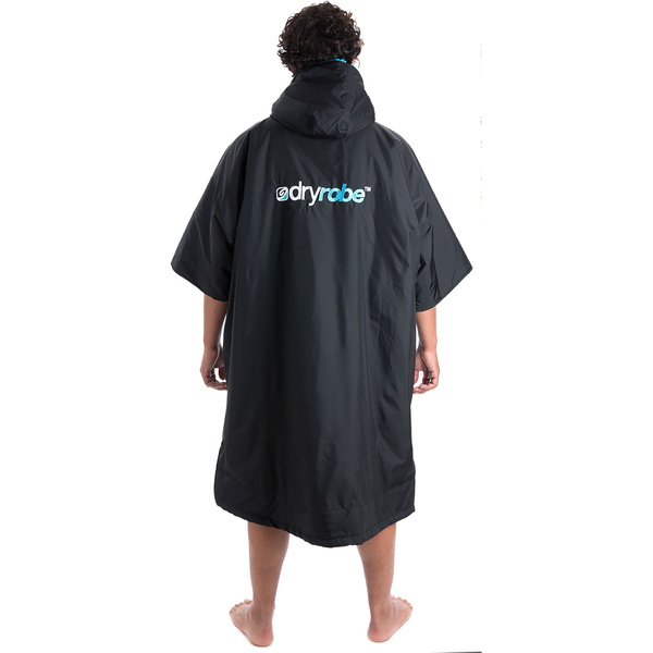 2023 Dryrobe Advance Manga Curta Mudança Robe DR100 - Black / Azul