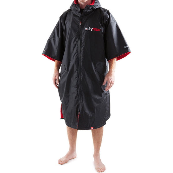 Dryrobe Advance Muda De Manga Curta Robe DR100 - Black / Vermelho