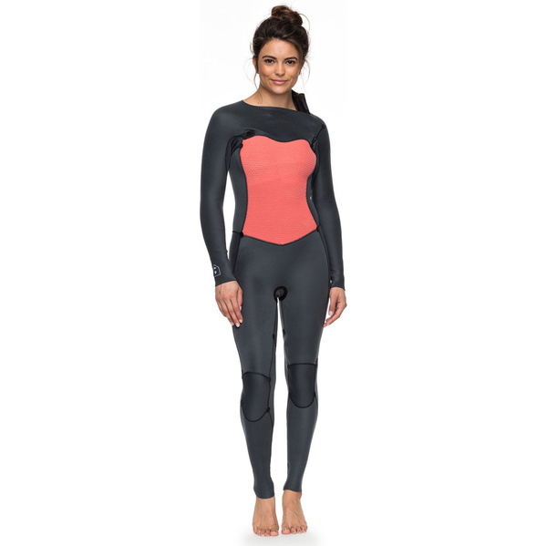Roxy Womens Syncro Plus 4 / 3mm Peito Zip LFS Wetsuit PRETO ERJW103030