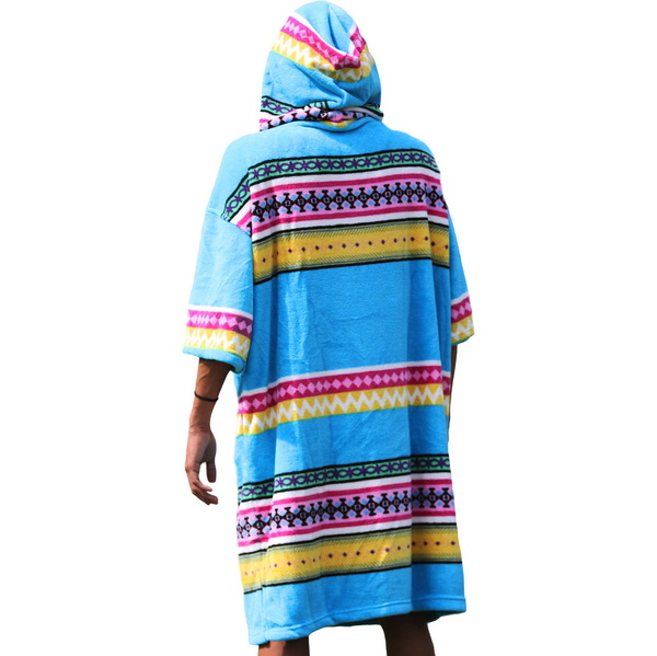 2018 TLS SURF HOODED CHANGING ROBE / PONCHO - Ethnic Stripe