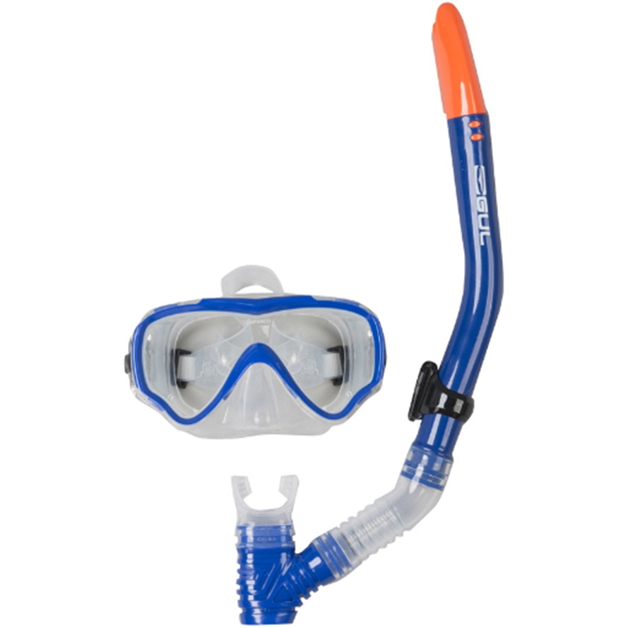 2020 Gul Júnior Tarpon Máscara E Snorkel Definido Em Azul / Preto Gd0002