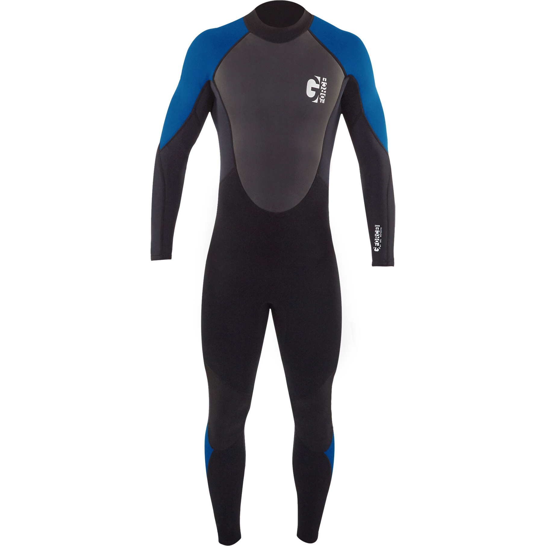2026 Gul Junior G-Force 3mm Back Zip Flatlock Fato De Mergulho GF1307-B7 - Black / Zafir