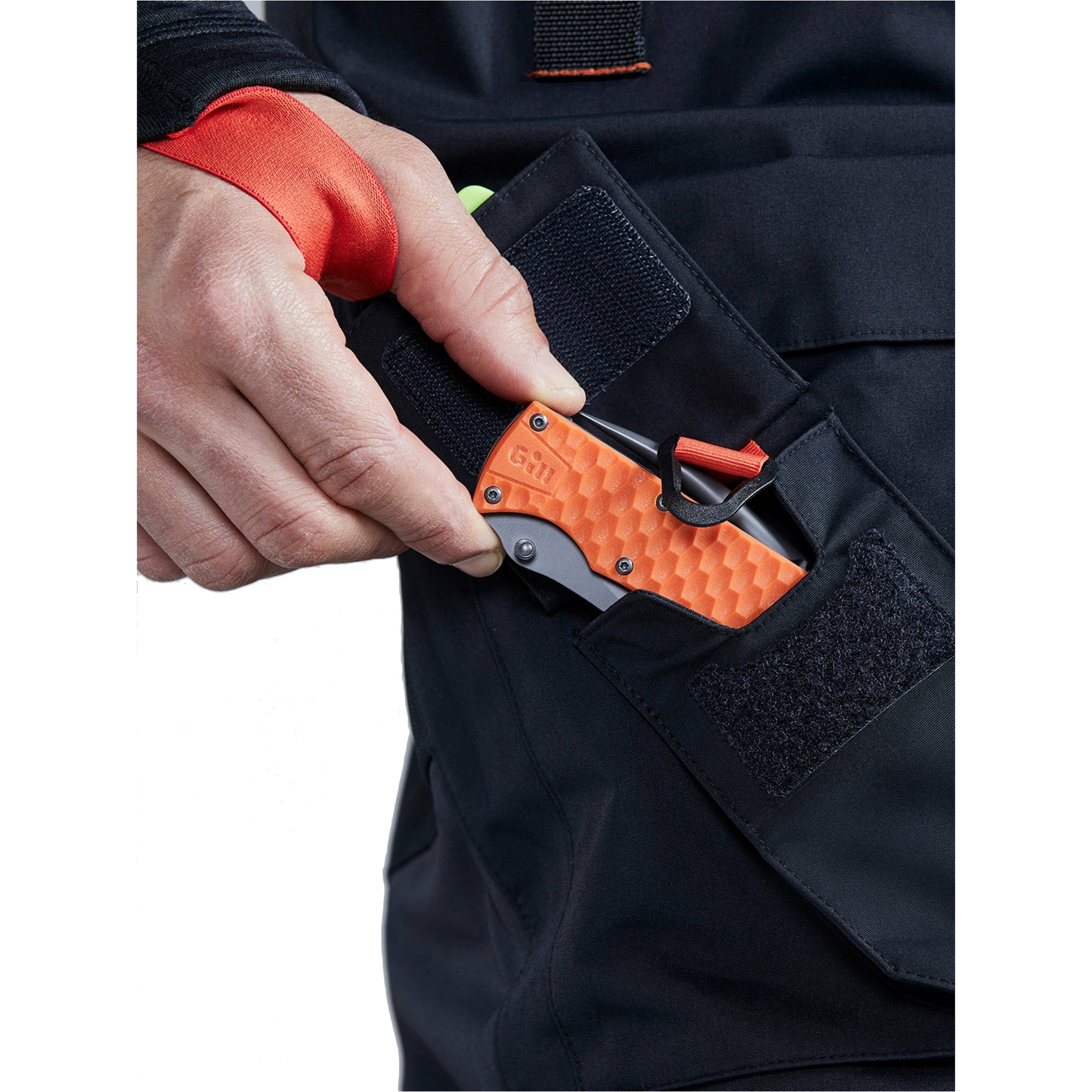 2025 Gill Mens OS1 Ocean Sailing Trousers OS13T - Grafite / Orange