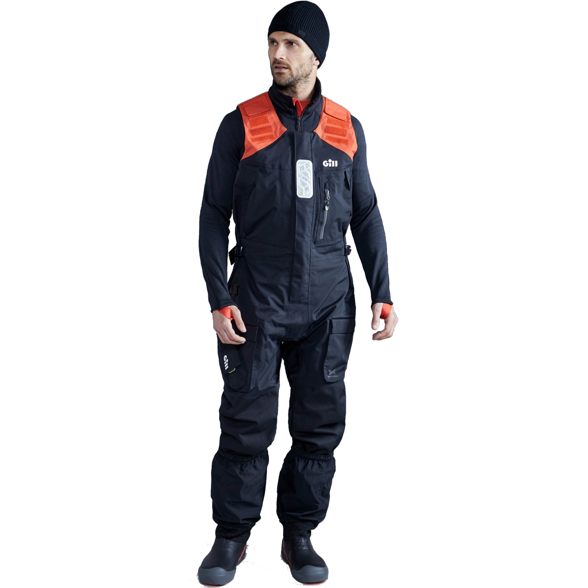 2025 Gill Mens OS1 Ocean Sailing Trousers OS13T - Grafite / Orange
