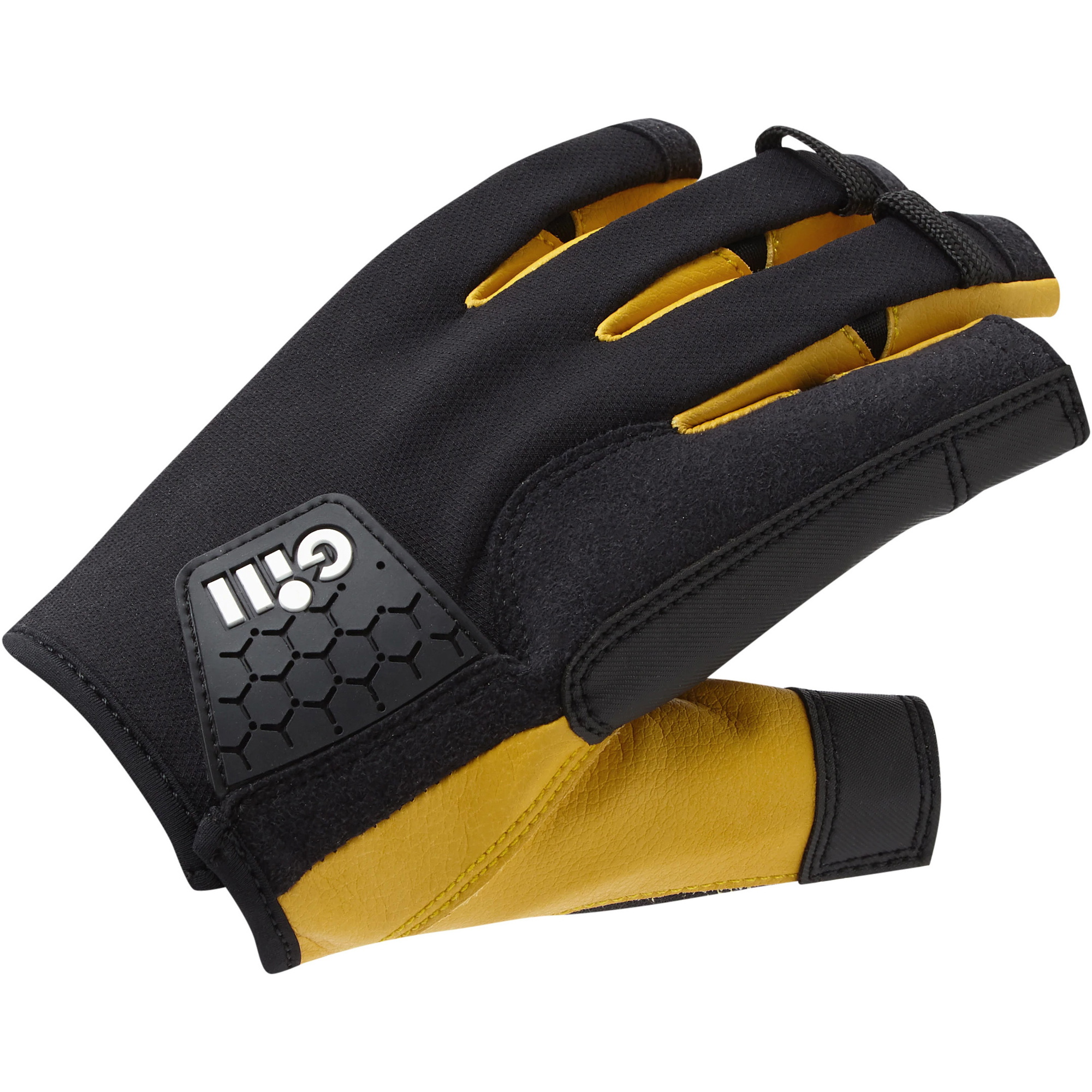 2026 Gill Pro Short Finger Vela Luvas 7443 - Pretas