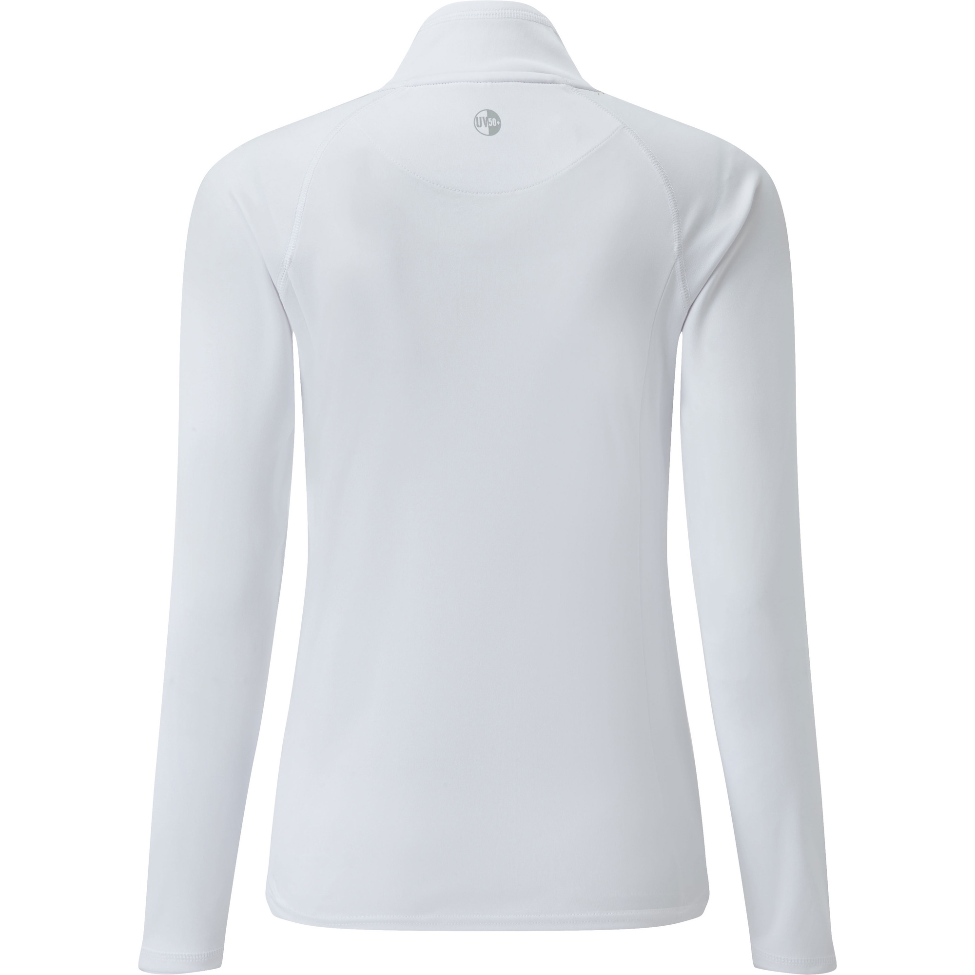 2026 Gill Mulheres Uv Tec Zip Pescoço Top Branco Uv009w