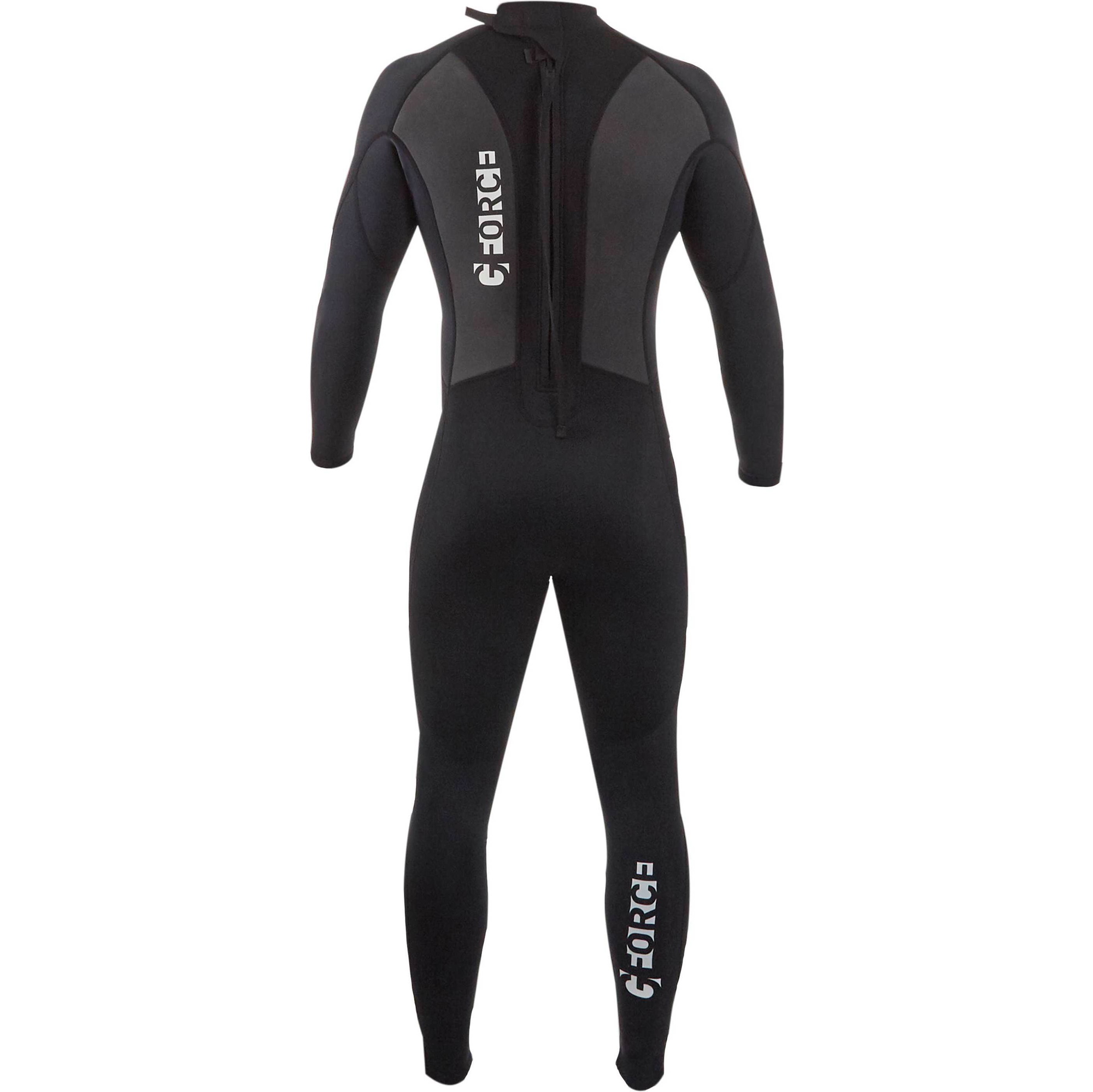 2026 Gul Júnior G-Force 3mm Back Zip Flatlock Fato De Mergulho GF1307-B7 - Black