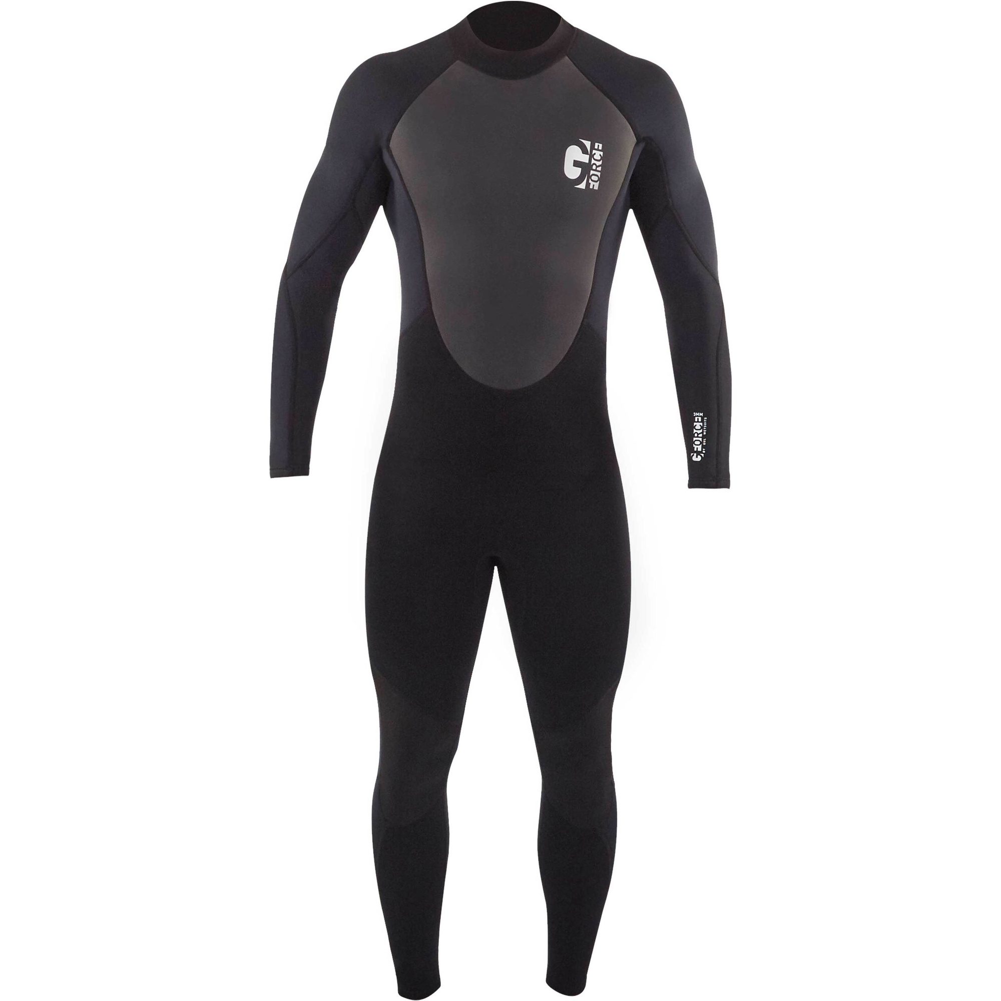 2026 Gul Júnior G-Force 3mm Back Zip Flatlock Fato De Mergulho GF1307-B7 - Black