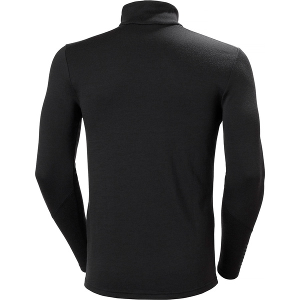 Camiseta Masculina Helly Hansen Lifa Merino Mid Weight Com Zíper Até A Metade, Modelo 49363 - Black Ano 2025