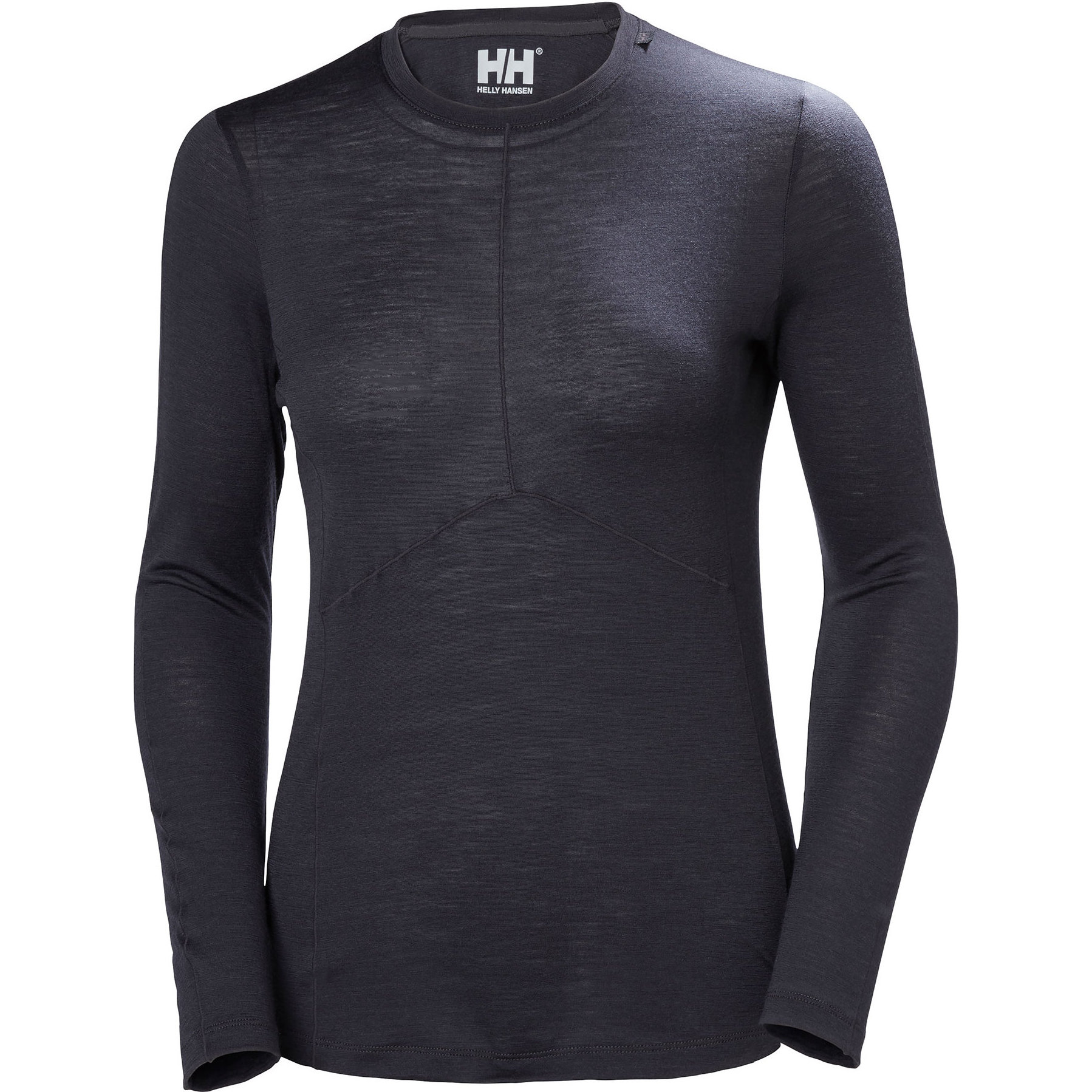 2021 Helly Hansen Mulheres Merino Luz Longa Manga Top Ebony 48366