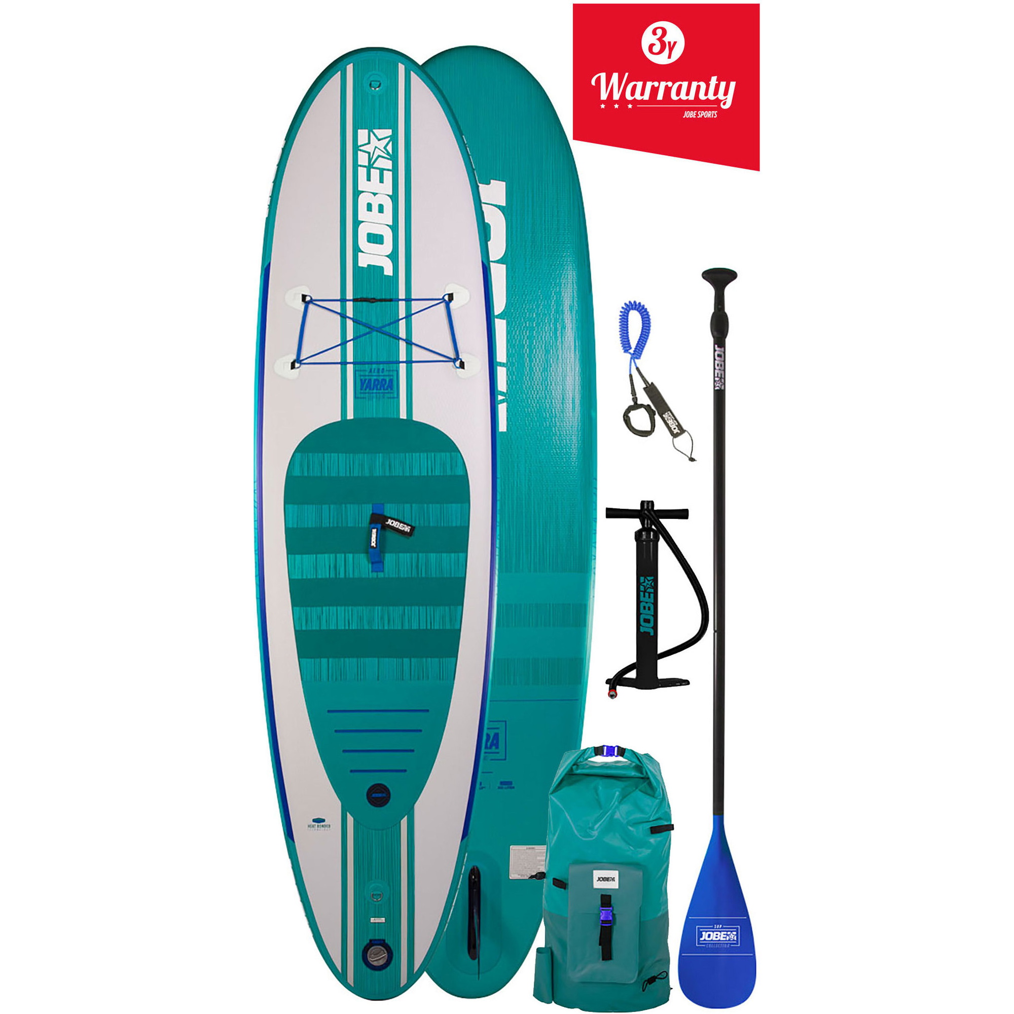 2020 Jobe Yarra Inflável Stand Up Paddle Board 10'6 X 32 "inc, Remo, Mochila, Bomba E Trela