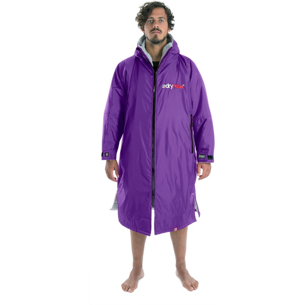 2023 Dryrobe Advance Muda De Manga Comprida Robe DR100L - Roxo / Grey