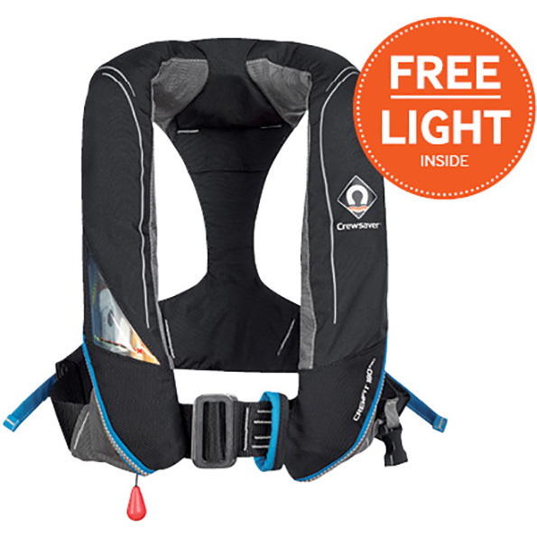 2026 Crewsaver Crewfit 180N Pro Automático Com Colete salva-vidas Colete Preto 9025BKA + LIGHT FREE