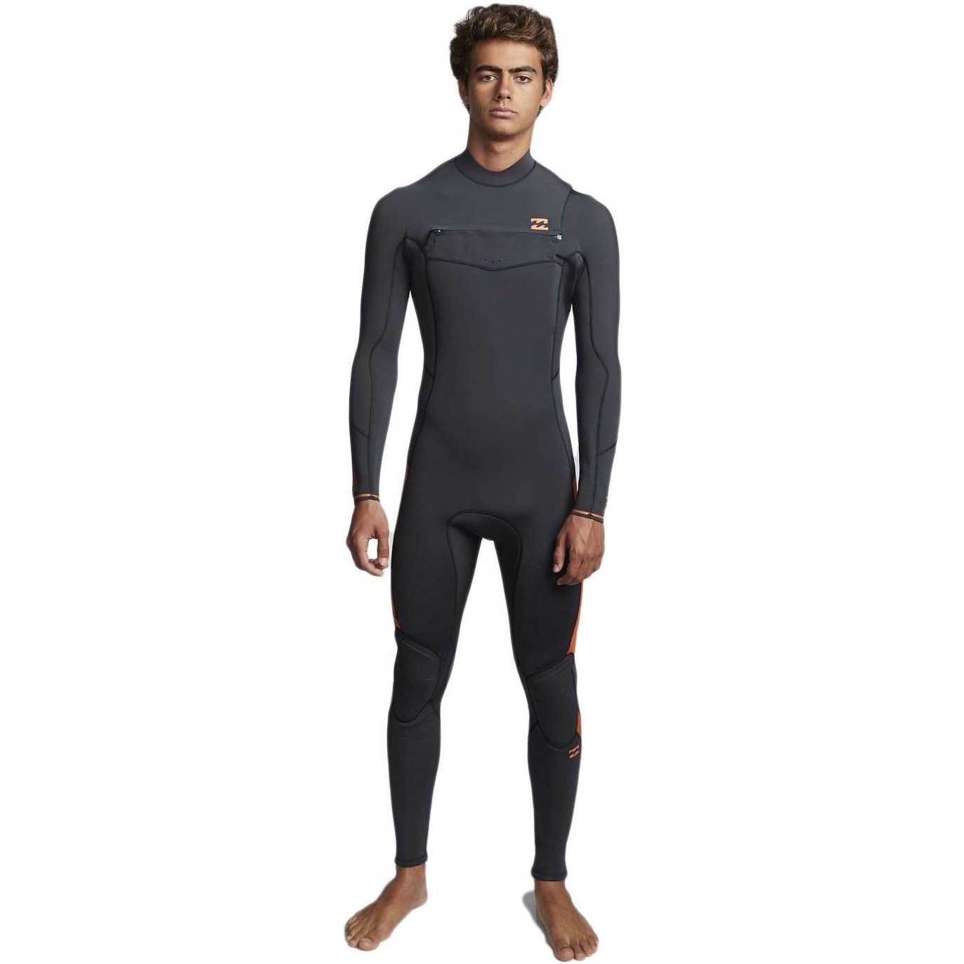 Furnace Masculina Billabong 2020 Absolute 5/4 5/4mm Chest Zip Macacão Areia Preta Q45m09