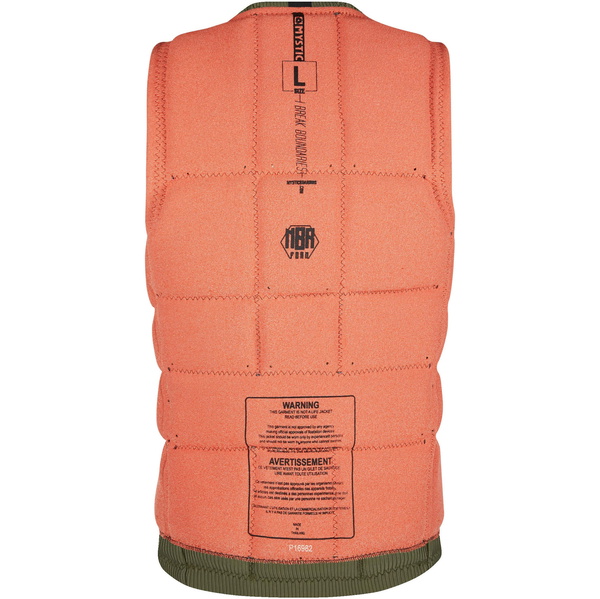 Colete De Impacto Mystic The Dom 2021 Wake Front Zip Wdom - Brave Green