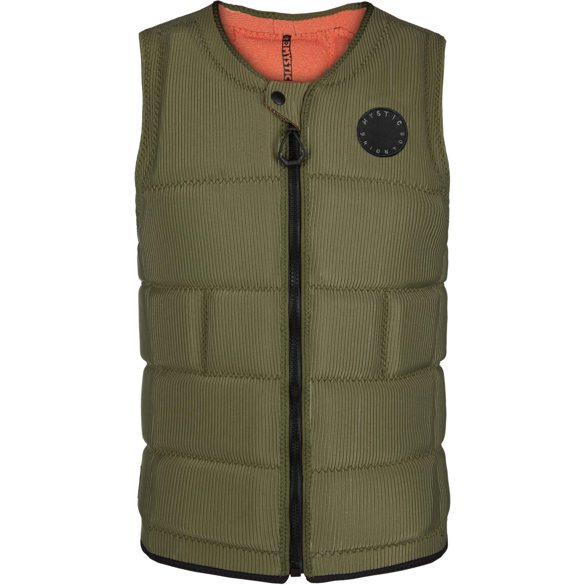Colete De Impacto Mystic The Dom 2021 Wake Front Zip Wdom - Brave Green