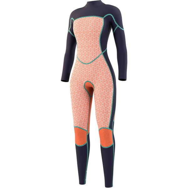 2021 Diva Feminina Mystic Diva 5/3mm Chest Zip Macacão 210075 - Azul Noite