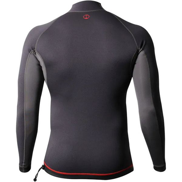 2026 Nookie Homem Ti 1mm Manga Longa Wetsuit Top NE12 - Black / Vermelho
