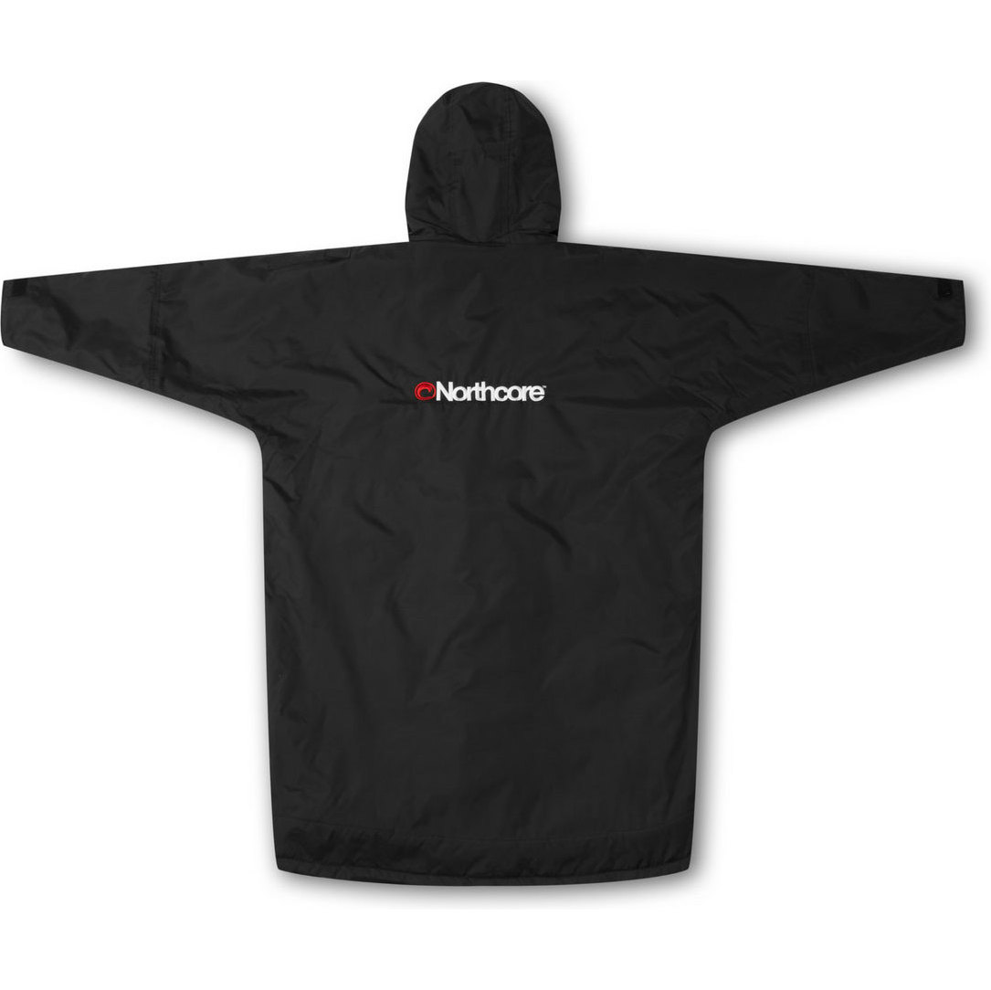 2026 Northcore Beach Basha Sport Manga Comprida Mudança Robe / Poncho NOCO24N - Black