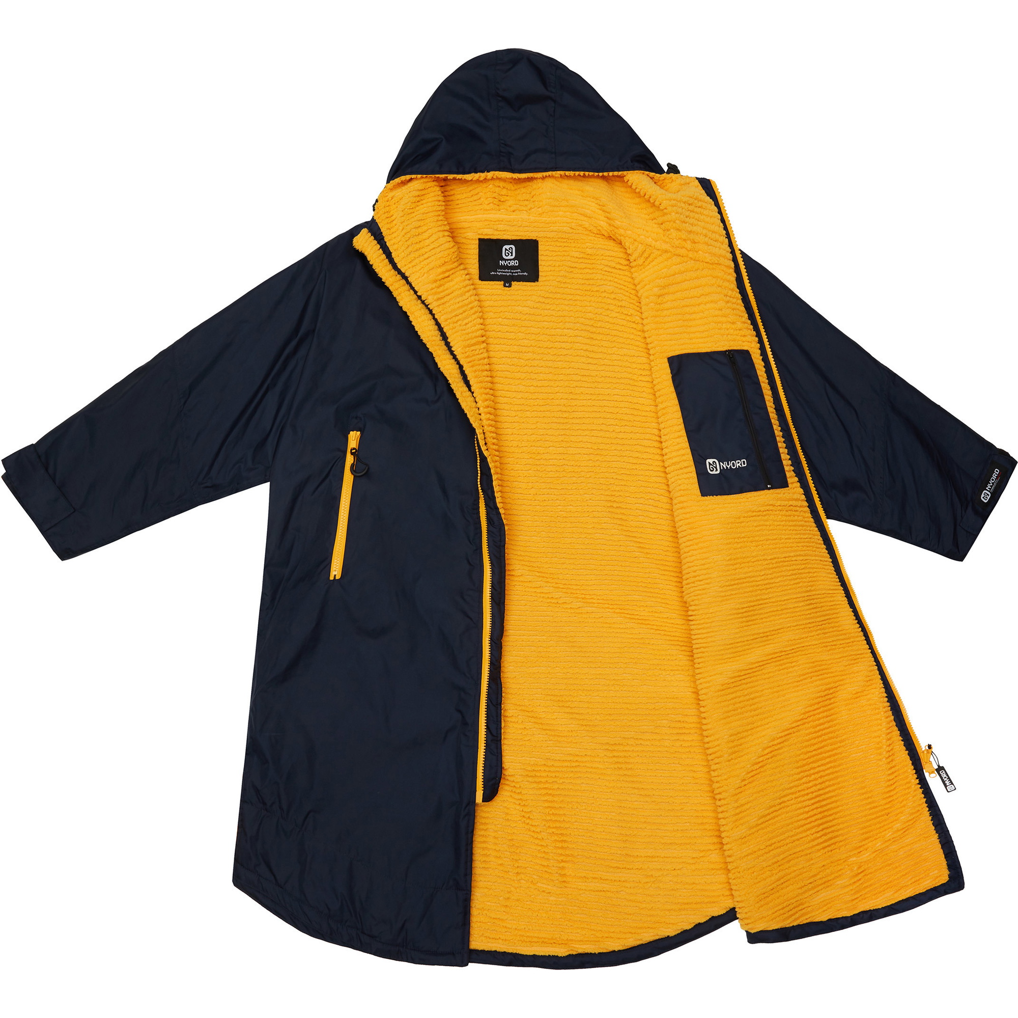 2024 Nyord Primaloft® Roupão Para Mudança De Roupa Exterior Acc0005 - Navy / Amarelo