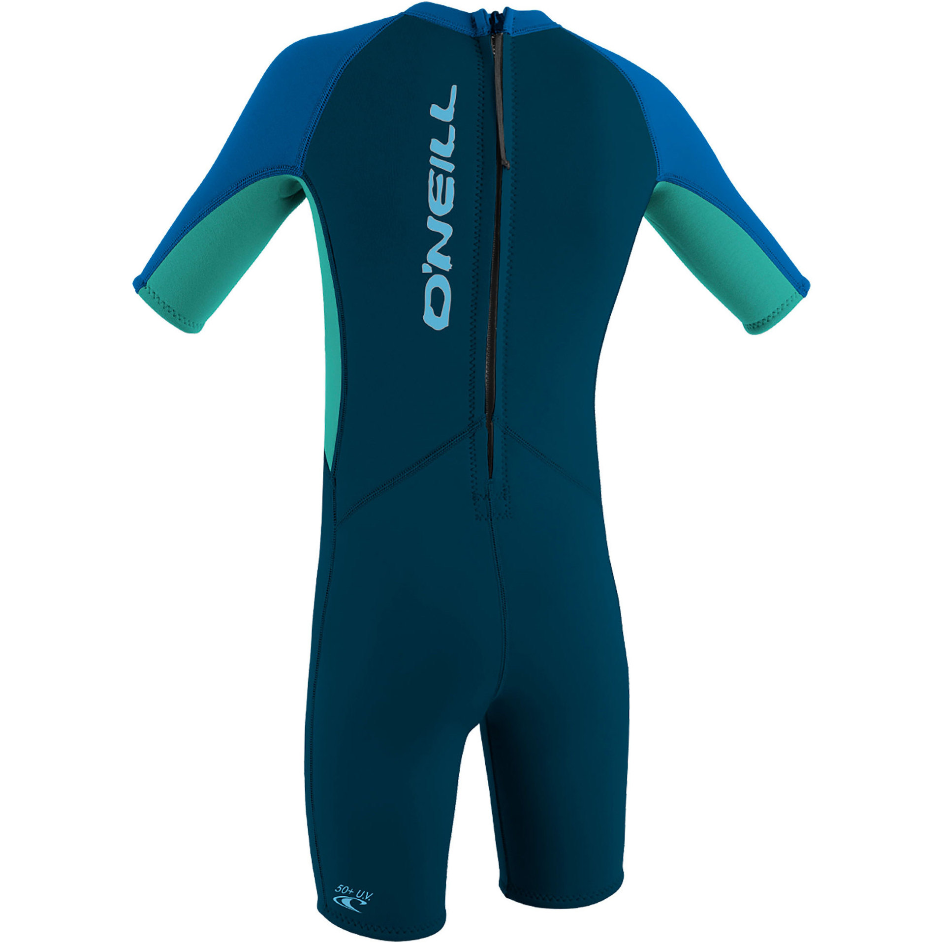 2026 O'neill Criança Reactor 2mm Back Zip Shorty Fato De Mergulho 4867 - Slate / Aqua / Ocean