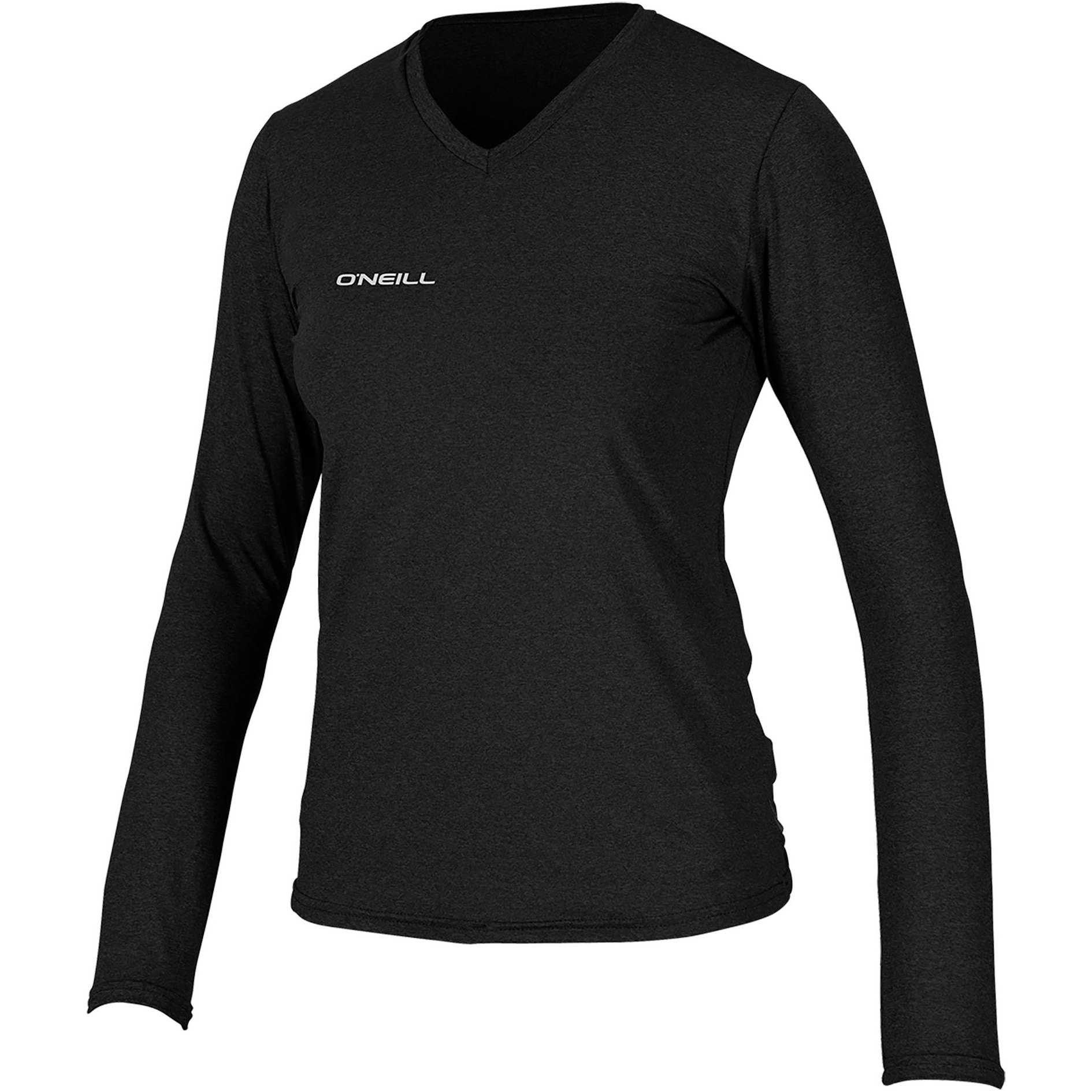 2019 O'neill Hybrid Manga Longa Das Mulheres V Pescoço Sol Camisa Preta 5320