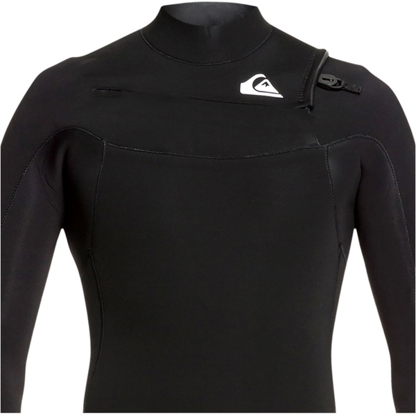 2021 Quiksilver Homens Syncro 3/2mm Chest Zip Wetsuit Preto / Branco Eqyw10308