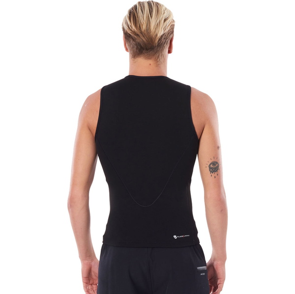 2026 Rip Curl Mens Flashbomb 0.5mm Colete Sem Mangas WVEYCM - Black