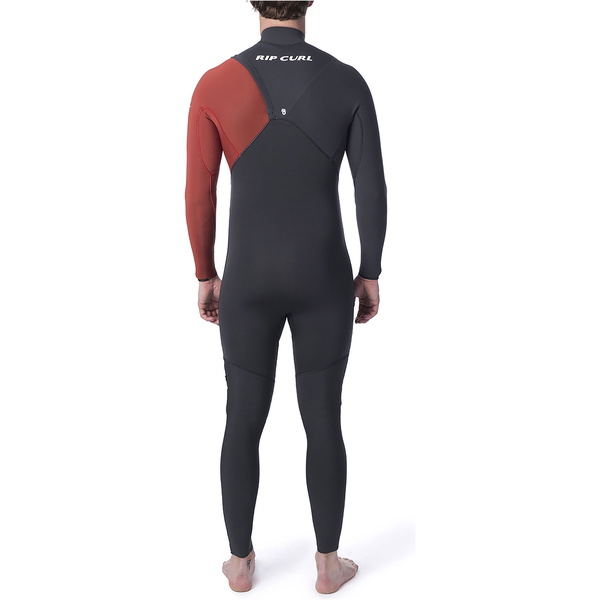 2019 Rip Curl Homens Flashbomb 4/3mm Gbs Zip Free Wetsuit Zip Free Queimado Laranja Wsm9ef