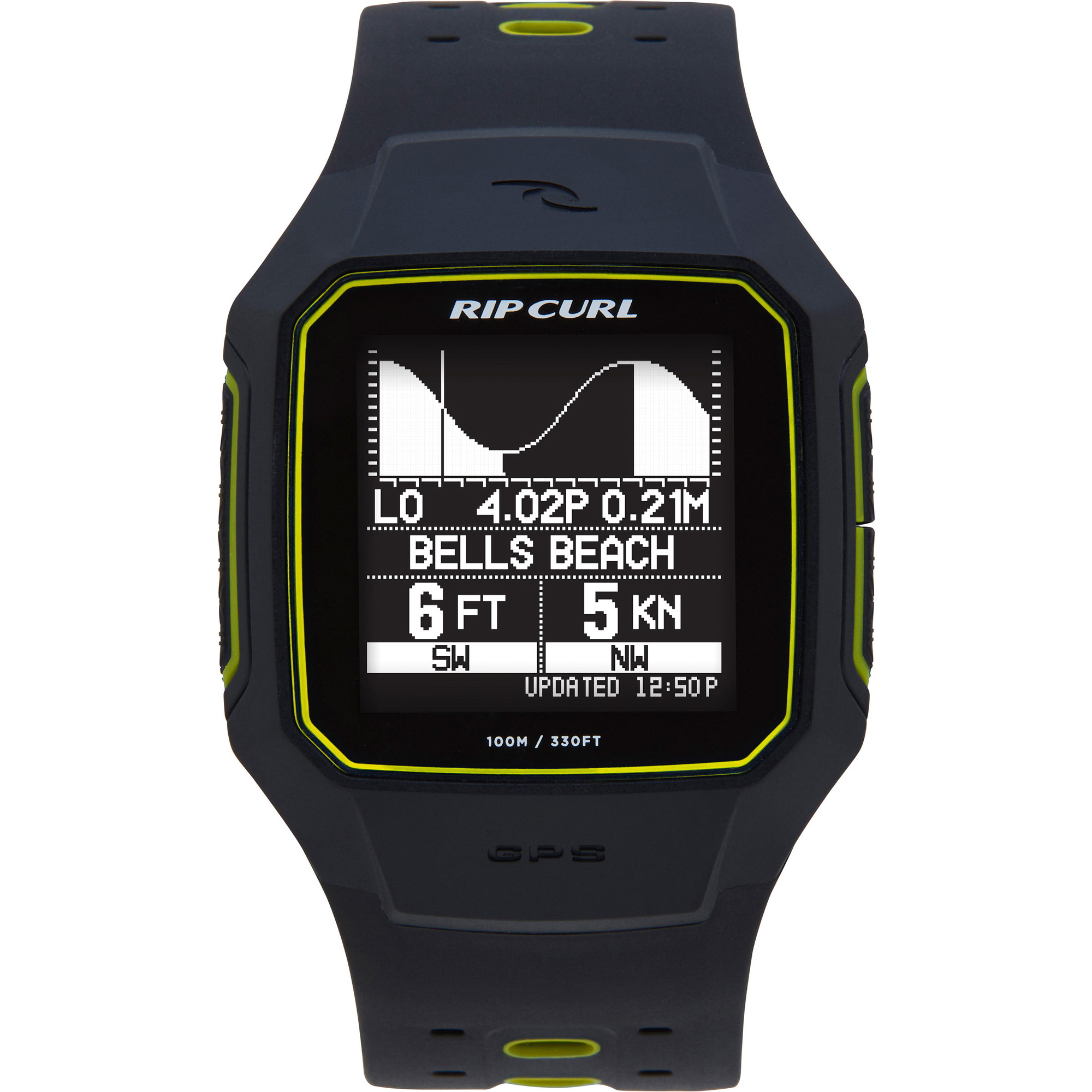 2020 Rip Curl Search Gps Series 2 Relógio De Surf Inteligente Amarelo A1144