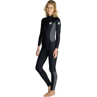 Dawn Patrol Das Mulheres Dawn Patrol 3/2mm GBS Back Zip Wetsuit Preto / Branco