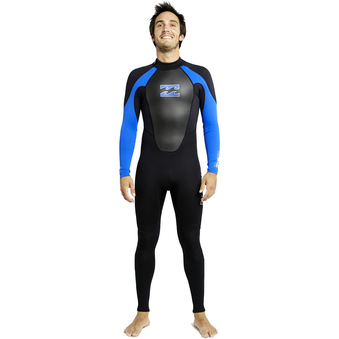 Intruder Billabong 3/2mm Wetsuit Flatlock Preto / Azul S43m03