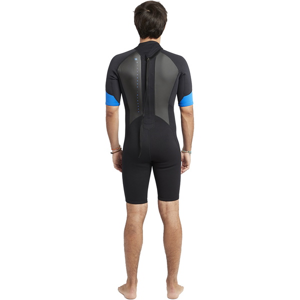Billabong 2020 Intruder 2mm Back Zip Shorty Wetsuit Black / Blue S42m21