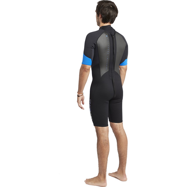 Billabong 2020 Intruder 2mm Back Zip Shorty Wetsuit Black / Blue S42m21