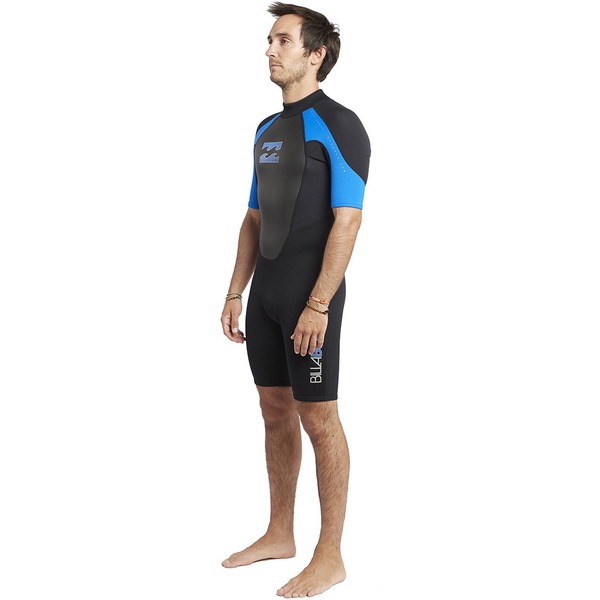Billabong 2020 Intruder 2mm Back Zip Shorty Wetsuit Black / Blue S42m21
