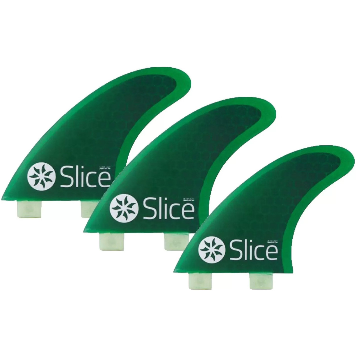 2026 Slice Ultralight Hex Core S3 Fcs Compatible Barbatanas De Prancha De Surf Sli-01 - Verde