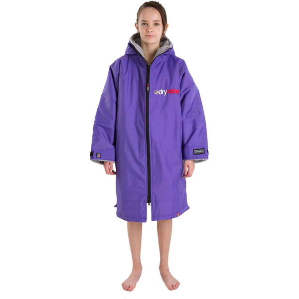 2023 Dryrobe Advance Muda De Manga Comprida Robe DR100L - Roxo / Grey
